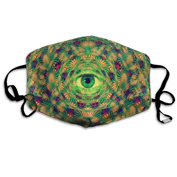 

Tie Dye Weed Eye Unisex Mask Indoor Outdoor Cycling Camping Travel Windproof Sun Anti Dust Mask Mouth with Adjustable Ear Loops