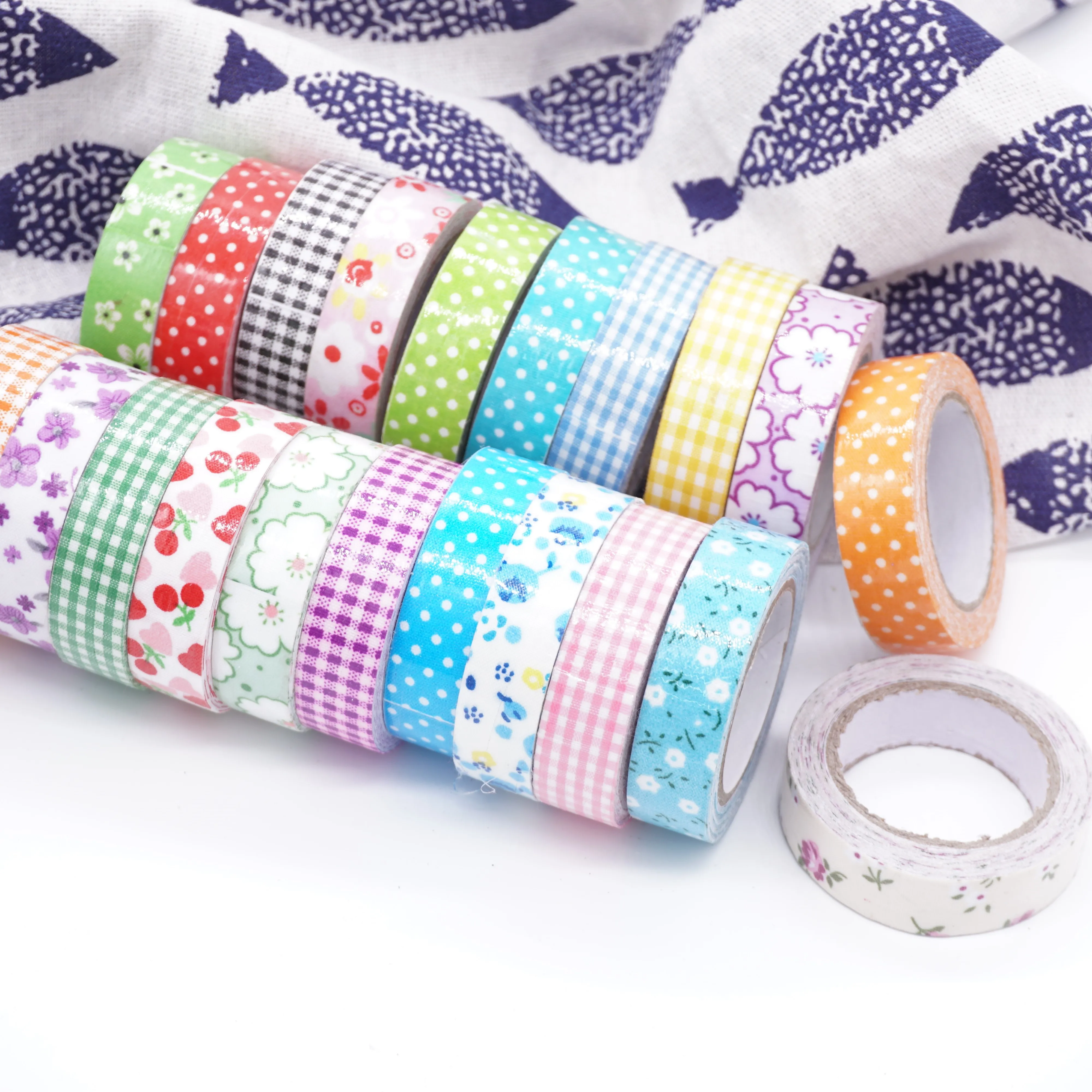 Cinta de tela DIY Kawaii, cinta decorativa de tela de Corea, rejilla encantadora, cinta adhesiva, puntero/rejilla/flor