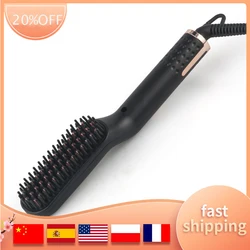 Beard Straightener For Men 2 In1 Multifunctional Electric Beard Comb And Heated Beard Brush For All Hair Types Great For Trave