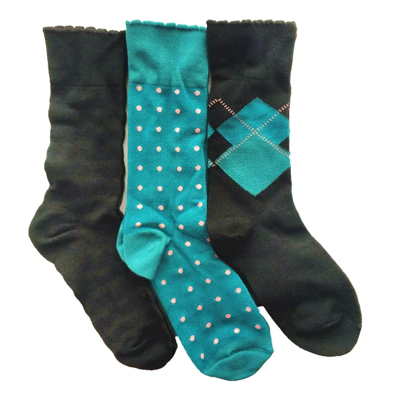 

3 Pairs Argyle Women Socks Pack (100% polyester)