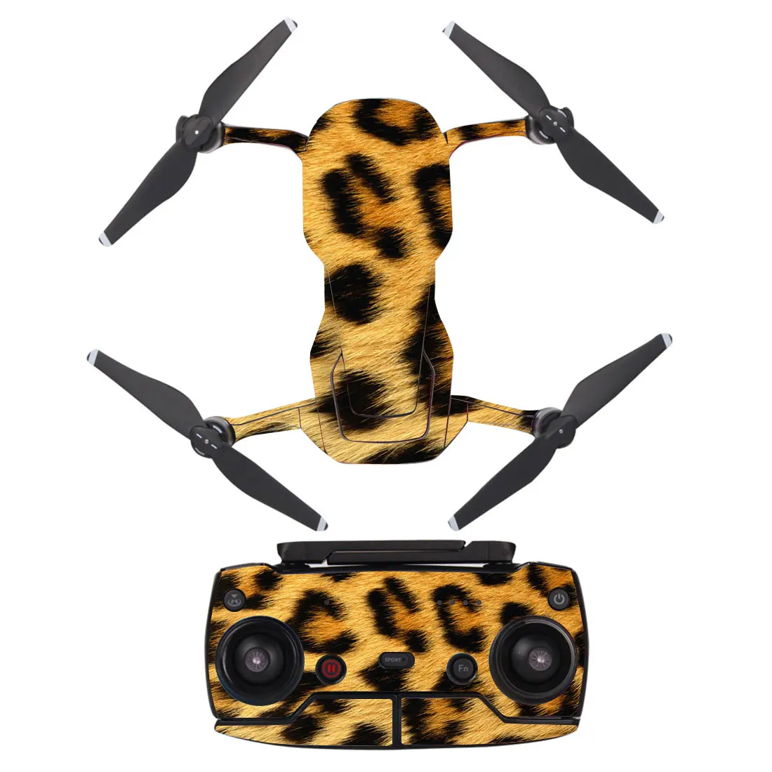Leopard Print Style Decal Vinyl Skin Sticker For DJI Mavic Air Drone + Remote Controllers + 3 Batteries Protection Film Cover