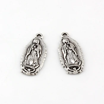

20pcs /lots Virgin Mary Charm Pendants alloy Fashion Jewelry DIY Fit Bracelets Necklace Earrings 12.5x28.2mm
