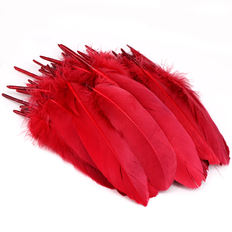 50Pcs Natural Goose Feathers Plume Craft DIY Royal Blue Feather Wedding Party Plumas Jewelry Making Decor Accessories 13-18CM goose feathers craft feathers natural feathers
