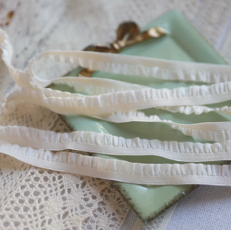 Ets | Elastique Lingerie Façon Dentelle Blanche 30mm /m