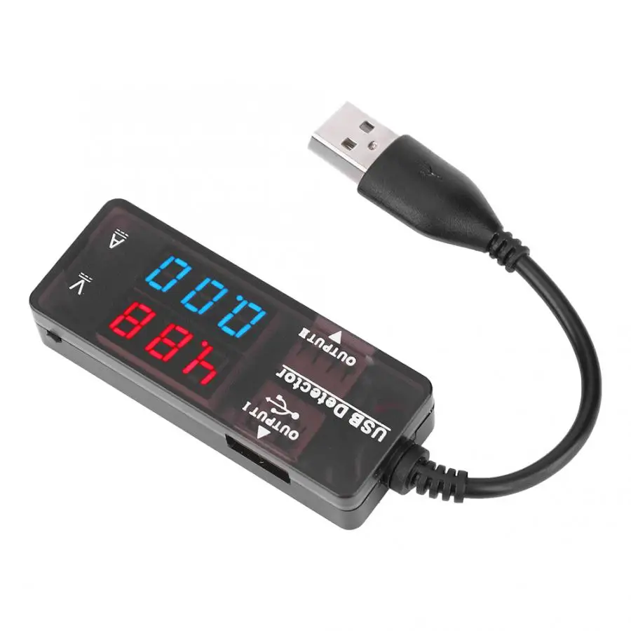 Usb-тестер YB26VA двойной Дисплей USB детектор вольтметр переменного тока Амперметр Напряжение измеритель тока, для батареи Ёмкость тестер