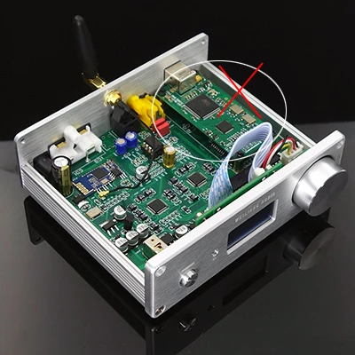 without usd card HIFI Bluetooth декодер для усилителя AK4493EQ* 2 Amanero Bluetooth 5,0 USB DAC плата с OLED дисплеем коаксиальный волоконный интегрированный - Цвет: without usd card