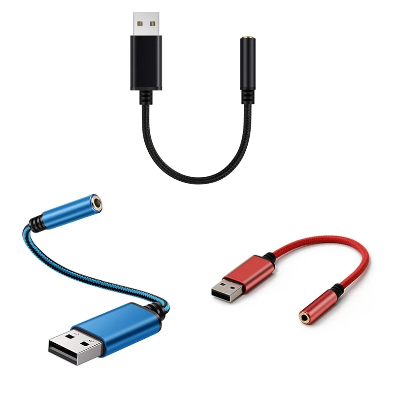 Переходник с USB на аудиоразъем для наушников 3 5 мм внешняя стереозвуковая карта