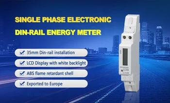 

1p Single Phase Din Rail Electric Power Smart Analog LCD Digital Energy Meter/Kwh Energy Meter/Kilo Watt Hour Meter COUNTER