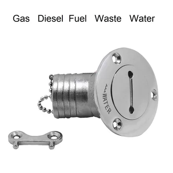 

316 Stainless Steel 45 Degree Deck Filler With Key GAS DIESEL FUEL WASTE WATER 38mm 50mm Marine Boat Hardware Deck Filler Caps