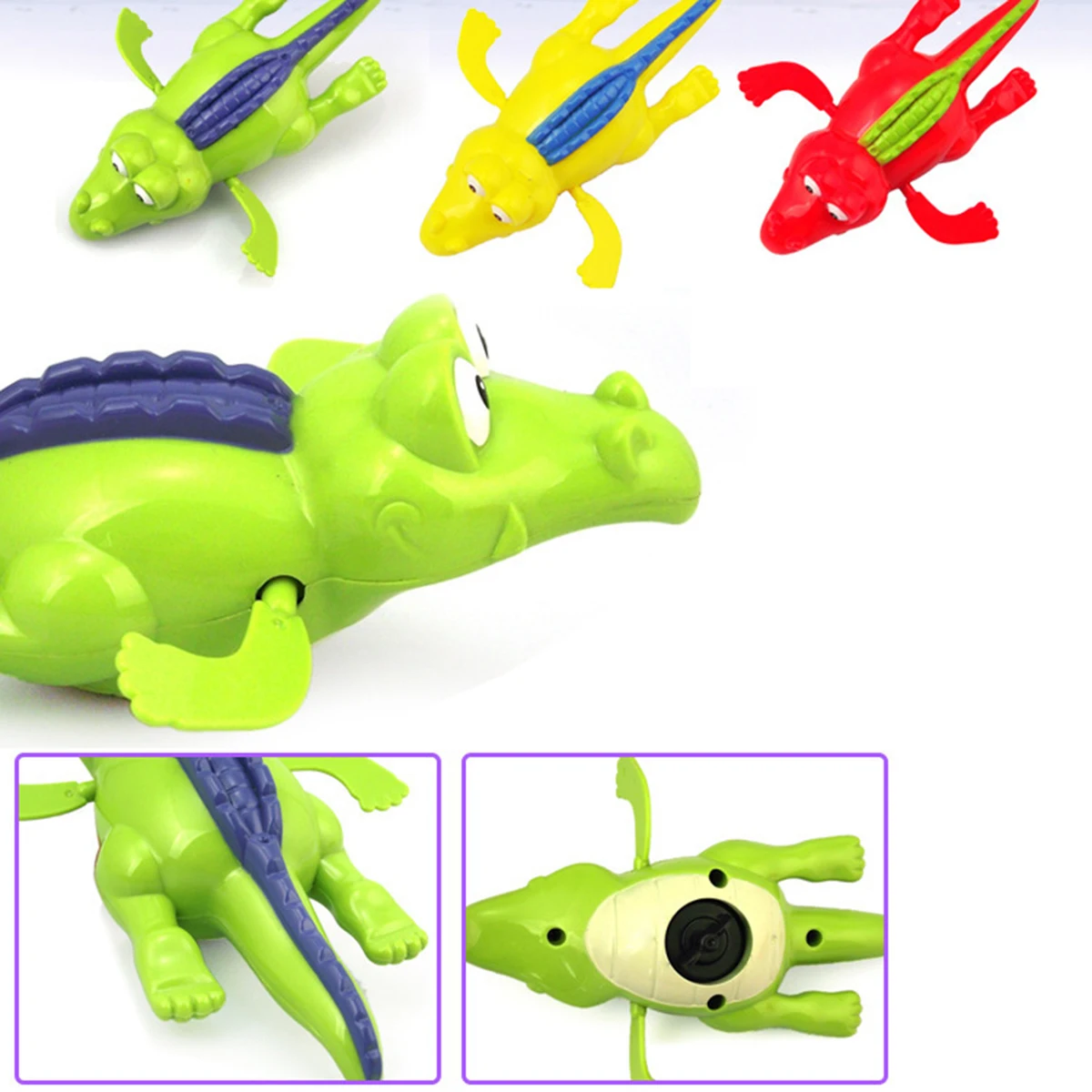 Random Color 1pc cute fun Baby Bathing Toy Animal Hippo Fish Wind Up Baby Shower Toy Baby Bathtub Playing Toy - Цвет: 04