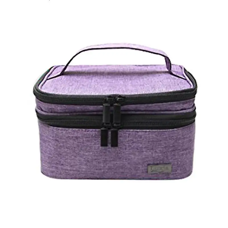 Purple 30 бутылок, сумка для хранения эфирного масла 5-30 мл, коробка для сбора эфирного масла, портативный органайзер для духов большого размера - Цвет: Purple