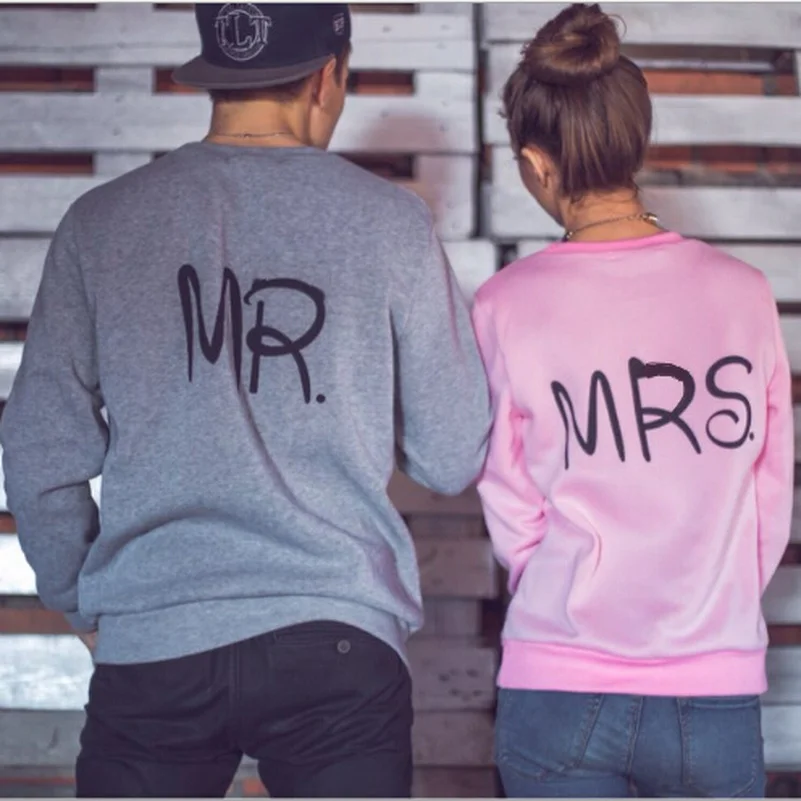Худи с надписью mr mrs свитшоты женские повседневные милые модные панковские кофты