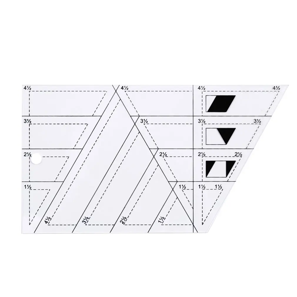 

Acrylic trapezoidal ruler DIY manual patchwork ruler multi-purpose function patchwork cloth ruler Patchwork machine seam ruler