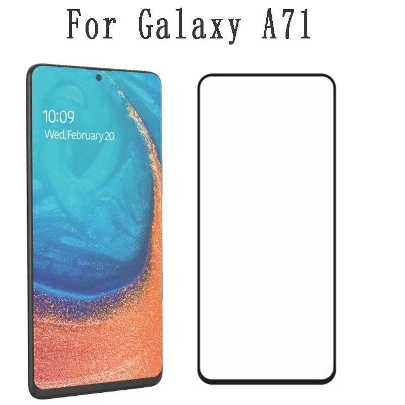 10 шт полное покрытие из закаленного стекла для samsung Galaxy A51 A71 A91 A70S A50S M10S полная клеевая Защитная пленка для экрана защитное стекло