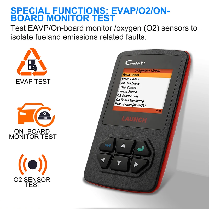 Launch X431 Creader V + OBD2 сканер считывание кодов ошибок прямая передача данных