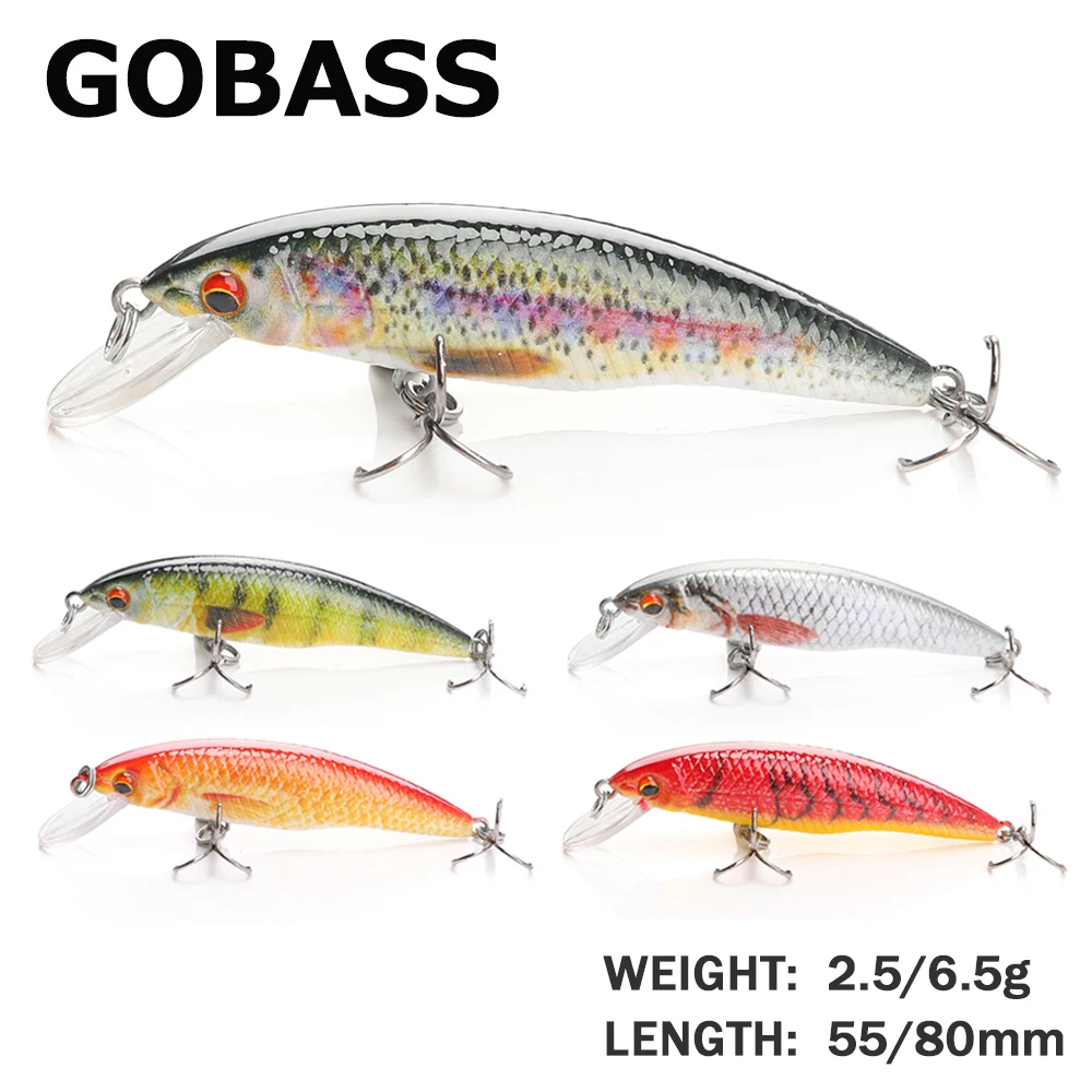 Приманка для рыбалки GOBASS рыболовная приманка Воблер щуки гольян кренкбейт