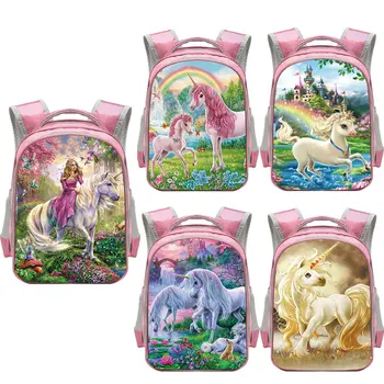 

Cartoon Cute Backpack Girls Children's School Bags pink Unicorn Backpack Large Kawaii Schoolbags Kids Back Pack Mochila Mujers