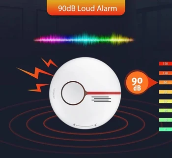 

Tuya Smoke Detector Sensor Smart Life App Wilreless WiFi Standalone Smoke Sensor for Smart Home Fire Alarm Security