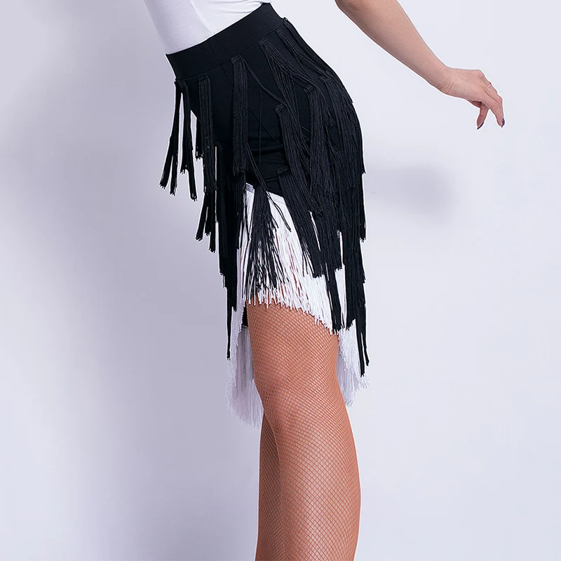 Latin Dance Fringe Skirt Women Fashion Tango Salsa Cha Cha Performance Rave Outfit Samba Rumba Ballroom Practice Wear DF1610