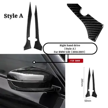 

For Bmw G30 5 G11 7 Series Accessories Car Rearview Mirror Anti-Rub Trim Strips Anti-Collision Carbon Fiber 3D Stickers