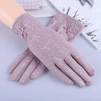 

2020 New Fashion Women's Summer Driving Gloves Non-slip Block UV Touch Screen Gloves Cotton Gloves Women Breathable Guantes