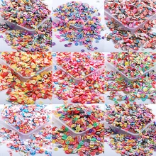1000 шт 5 мм Смешанные мультфильм Полимерная глина объемные с плоским дном для скрапбукинга ремесло украшения «сделай сам» украшения для ногтей стикер