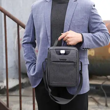

Men Shoulder Bag Solid Travel Crossbody Handbags Male Zipper Waterproof Oxford Large Capacity Travel Messenger Bags
