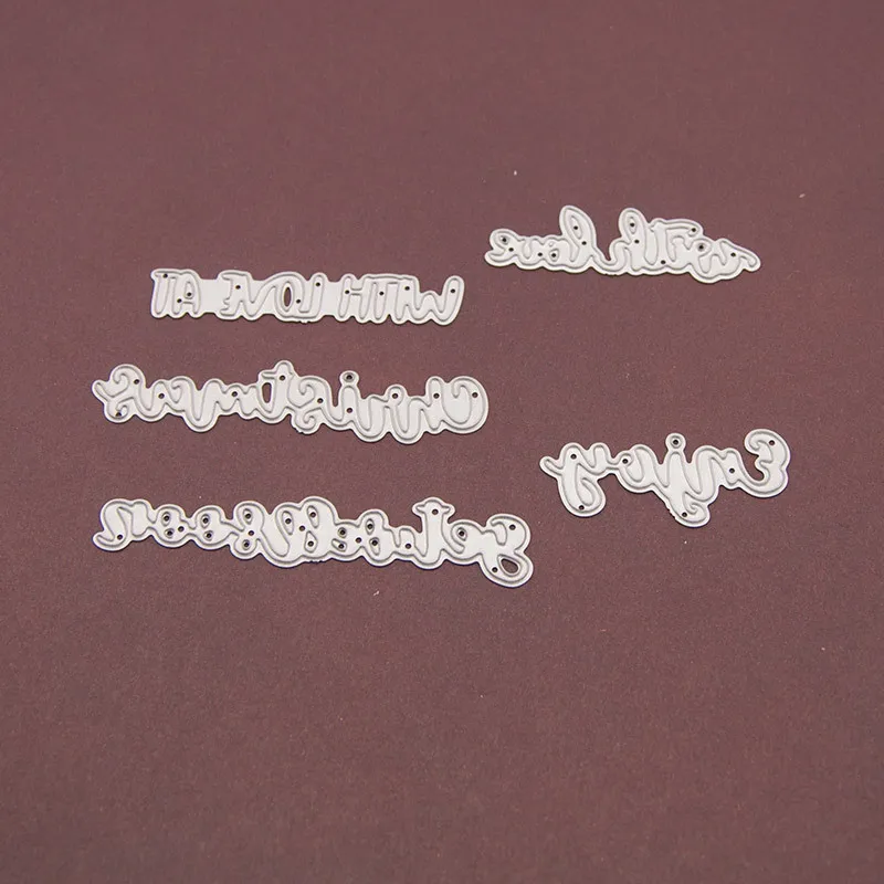 

Words Metal Cutting Dies Scrapbooking Craft Mold Cut Die Stencil Handmade Paper Card Make Template Embossing 2021 New