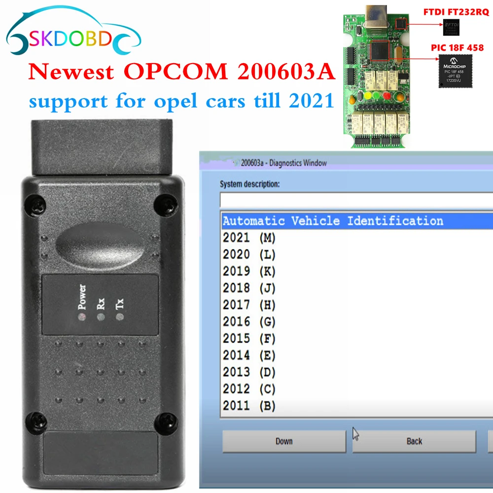 Opcom Legújabb Verziója 200603A 2021 Op Com Witftdi Ft232Rq Chip V1.70 V1.95 Firmware Frissítés Can Busz Obd2 Autó Szkenner Eszközök