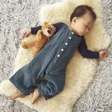 Г. Осенние вельветовые расклешенные штаны комбинезон для малышей комбинезон для маленьких мальчиков и девочек длинные детские брюки однотонные комбинезоны с пуговицами высокого качества