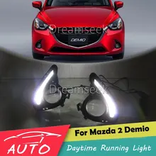 DRL para Mazda 2 Demio 2015 2016 LED relé de luz de circulación diurna de coche impermeable conducción niebla día lámpara de luz diurna