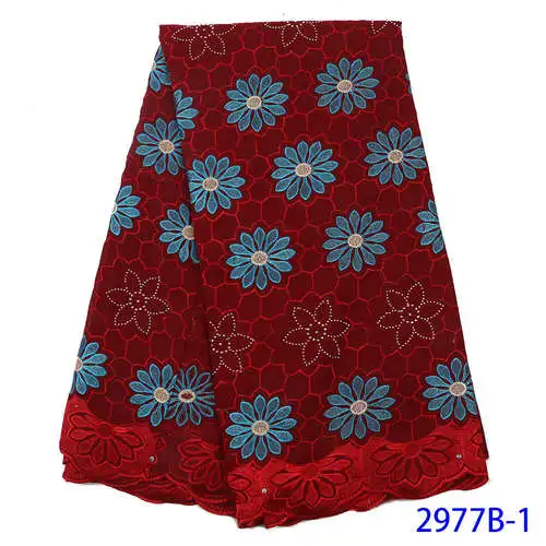 Picture 1 African lace fabric Hot Sale Swiss voile lace fabric High Quality Nigerian tulle French lace for wedding YA2977B-6 - Цвет: Picture 1