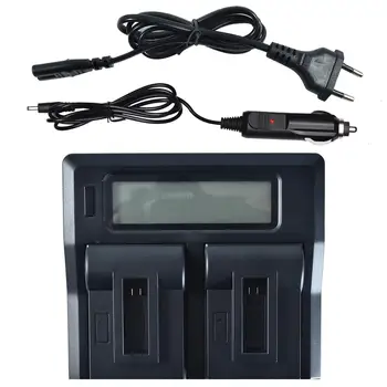

DSTE EU Plug LCD Dual Battery Charger with Car Adapter for DJI AB1 Camera Battery