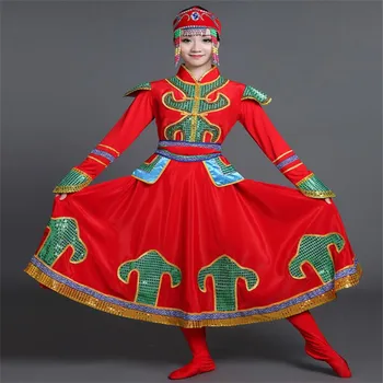 

Brand Hot Sale New Ladies Mongolian Dance Costumes Ladies Fashion Modern Ethnic Style Big Skirt Clothes Mongolian Adult Clothing
