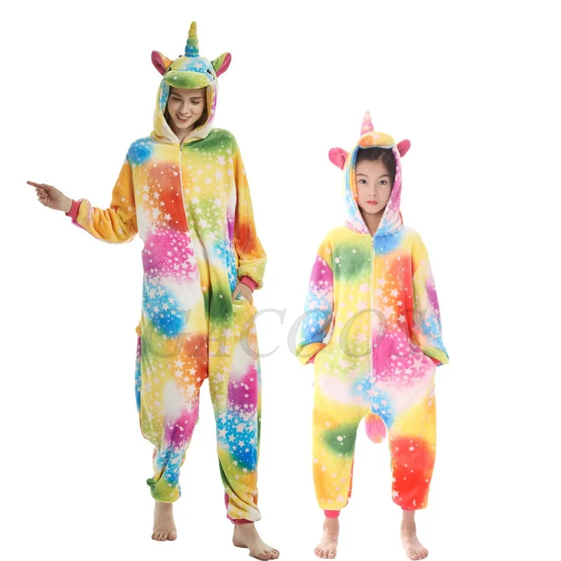 Kigurumi Kids Pajamas Unicorn Sleepwear For Children Animal Cartoon Blanket Costume Winter Boys Girls Licorne Onesies Jumpsuits
