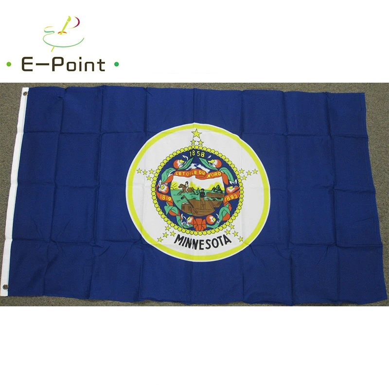 US Minnesota State Flag 2ft*3ft(60*90cm) 3ft*5ft(90*150cm) Size Christmas Decorations for Home Flag Banner