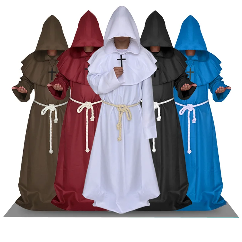

Halloween Clothing Medieval Monks Service Friar Robe Wizard Service Pastor Service Christian Church Priest Service