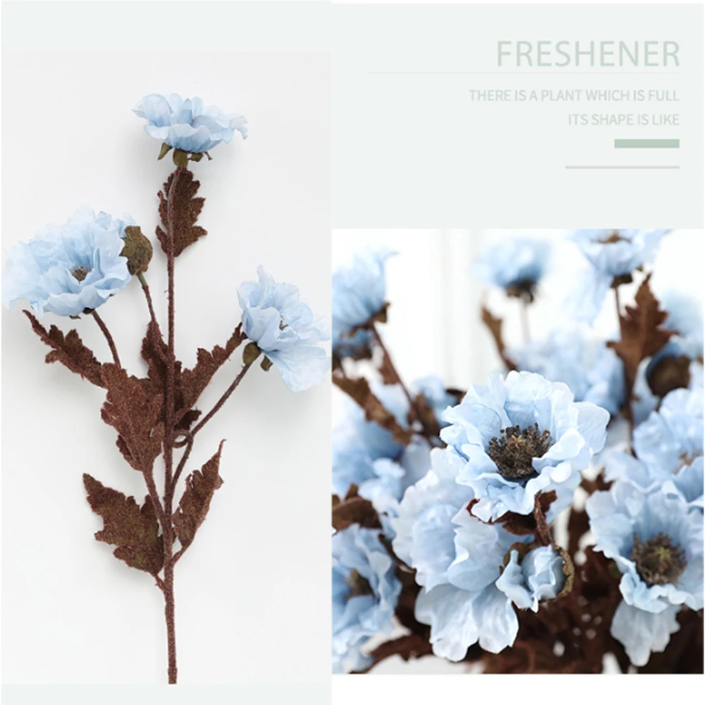 Шелковые искусственные цветы мака букет для свадьбы вечеринки дома товары