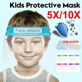 

5/10/20pcs Kids Children Clear Anti-fog Mask Dustproof Protective Visor Full Face Hat Covering Mask Shield Eye Protect Cover