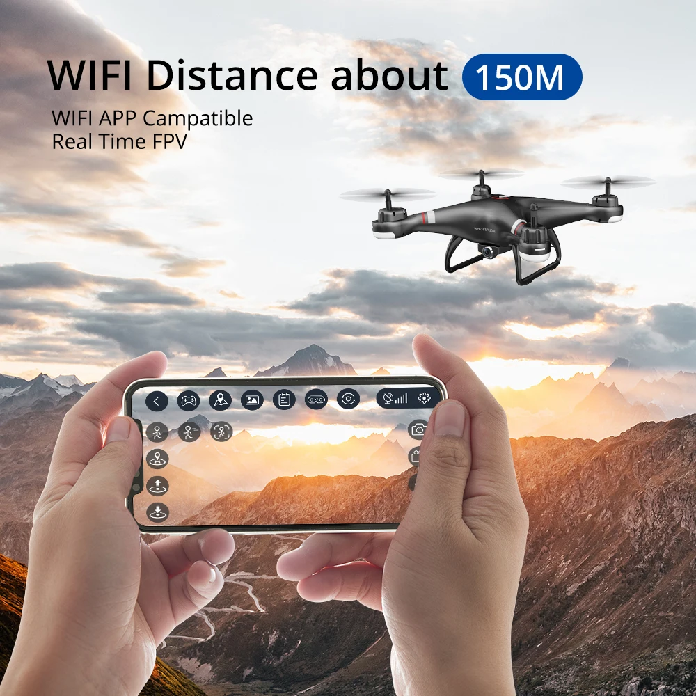 Holy Stone HS110G gps Дрон Wi-Fi FPV 1080P HD камера Радиоуправляемый Дрон gps Follow Me профессиональный видео Авто Ховер Радиоуправляемый квадрокоптер