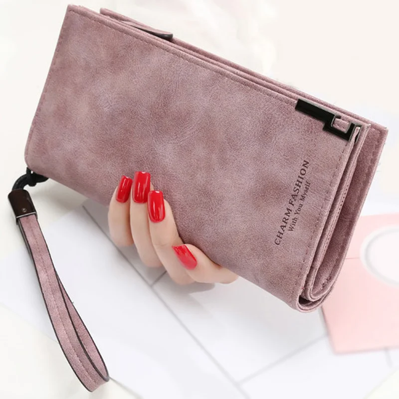 de moda para mujer, bolsos de mano largos, con cremallera, tarjetero para identificación, Cartera mano, Burse, Notecase - AliExpress y bolsas