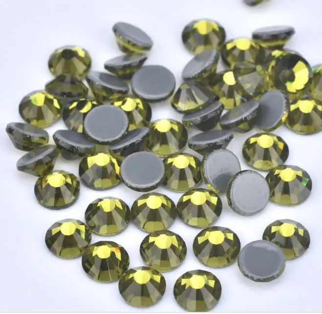 DMC Olivine SS6 до SS30 Кристальные цвета с плоской задней стороной клей на кристаллических камнях для одежды обувь сумка