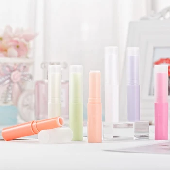 

10pcs/lot Lip Balm Empty Bottle Tube 3.5g of Lipbalm Plastic Pipes Tubes Colourful Fashion Lipstick Cosmetic Containers
