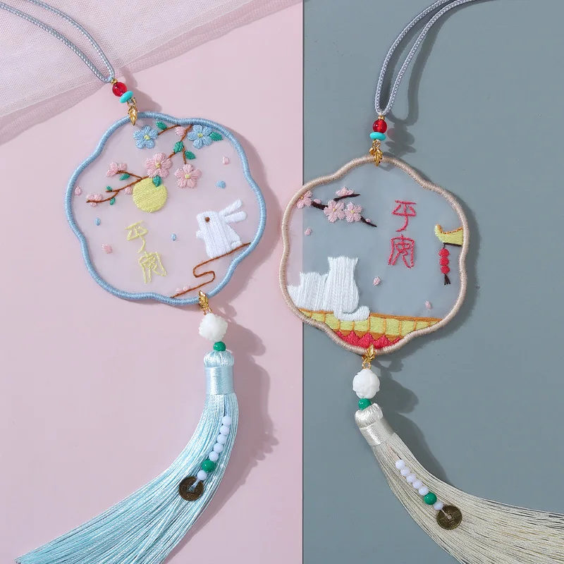 Chinese Style Mesh Embroidery Kit Flower Plant Animal Pattern Hoop Cross Stitch Punch Needle Embroidery Thread Kit For Beginner