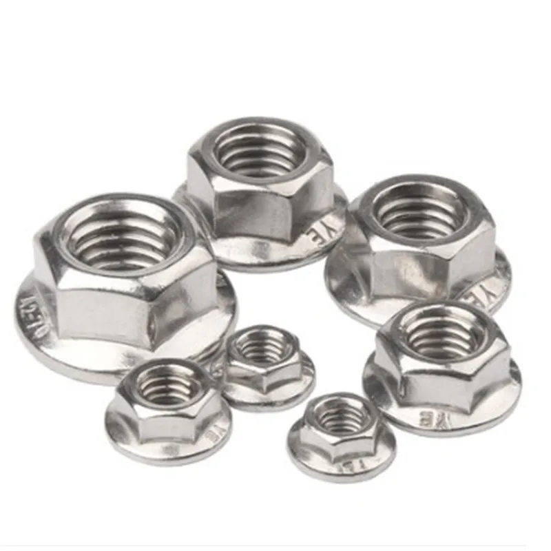 Details about   M3 M4 M5 M6 M8 M10 M12 M16 M20 Stainless Steel Serrated Hex Flanged Nut Lock Nut 