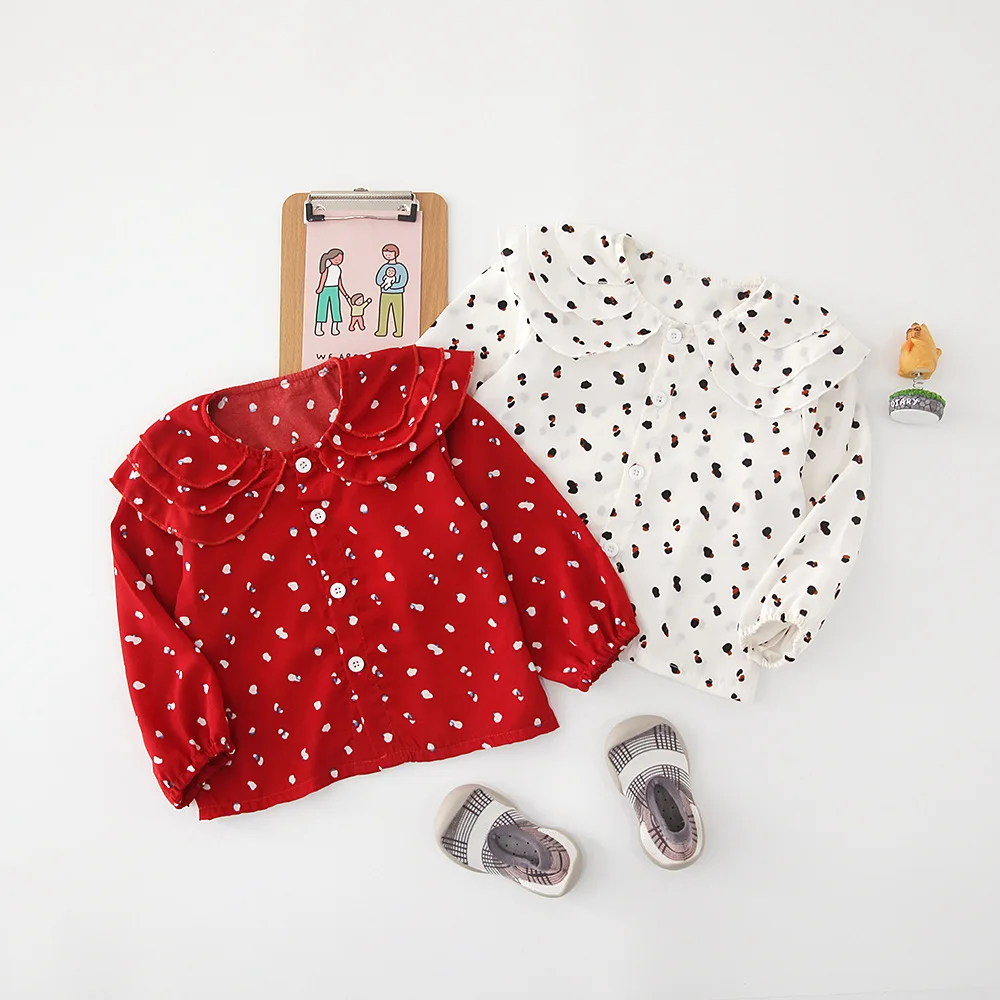 

Children's shirt 2019 baby girls blouse ong sleeve lining