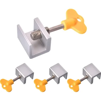 

Sliding Window Locks Stop Aluminum Alloy Door Frame Security Lock with Keys (4 Sets)