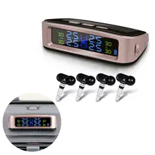 4X Внешние датчики безопасности автомобиля смарт контроль шин Солнечный беспроводной TPMS система контроля давления в шинах