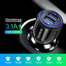 Автомобильное USB зарядное устройство Быстрая зарядка 3,0 2,0 зарядное устройство для мобильного телефона 2 порта USB быстрое автомобильное зарядное устройство для iPhone samsung планшета автомобильное зарядное устройство