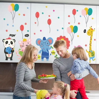 60*90cm Large Cute Animal Balloon Wall Stickers for Kids Rooms Baby Bedroom Decor Cartoon Wallpaper Kids Room Decoration 60*90cm Large Cute Animal Balloon Wall Stickers for Kids Rooms Baby Bedroom Decor Cartoon Wallpaper Kids Room Decoration